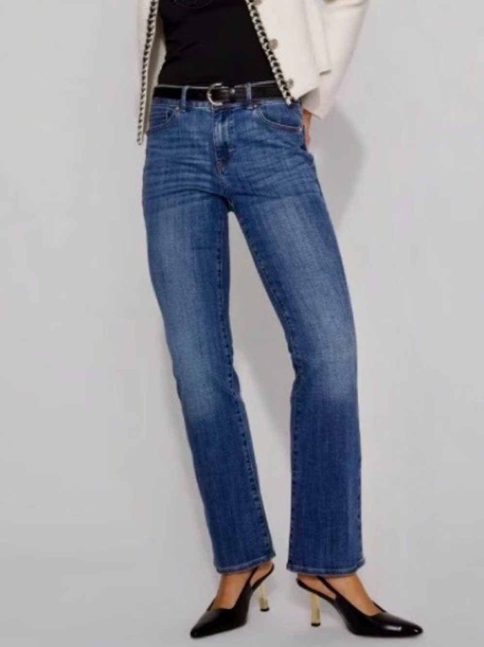 White House Black Market Medium Blue Straight-Leg Women's Jeans